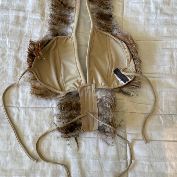 EXOTICA Ana Carte Brand Feather Bralette size M/L - Picture 5 of 8